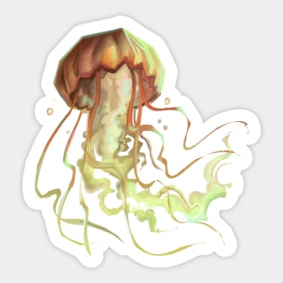 Black Sea nettle jellyfish Sticker